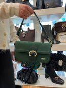 Hampten Blossom Gold Buckle Crossbody Bag - Jade Green 18H1671