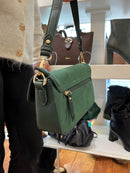 Hampten Blossom Gold Buckle Crossbody Bag - Jade Green 18H1671