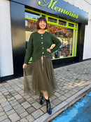 Miella Jewel Button Cardi - Green