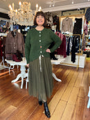 Miella Jewel Button Cardi - Green