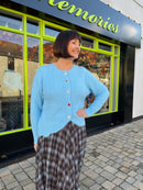 Miella Jewel Button Cardi - Blue