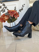 Redz Gold Chain Ankle Boot - Black D2531