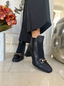 Redz Gold Chain Ankle Boot - Black D2531