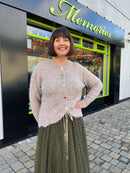 Miella Jewel Button Cardi - Taupe