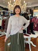 Miella Jewel Button Cardi - Taupe