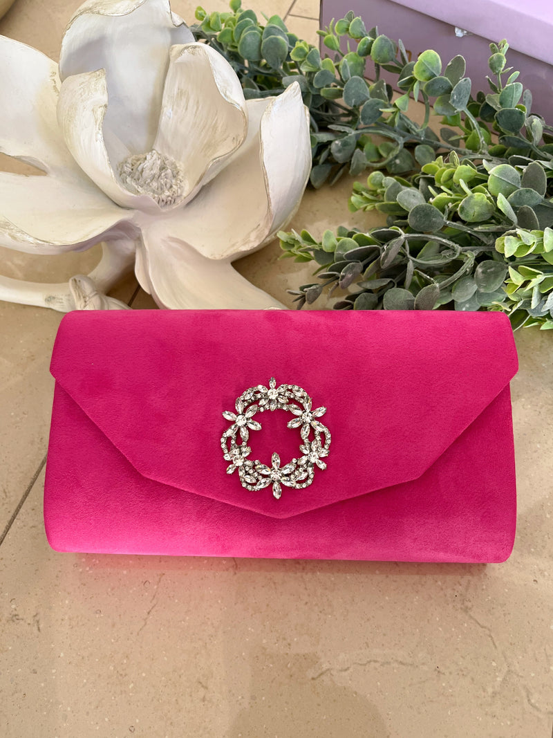 Sorento "Castle Dargan" Fuchsia Clutch Bag