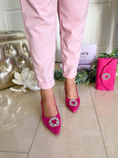 Sorento "Castle Dargan" Fuchsia Sling Back Stiletto