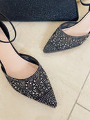 Menbur 24623 Glitter Sandal Black
