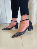 Menbur 24623 Glitter Sandal Black