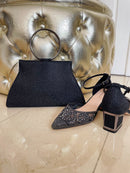 Menbur 24623 Glitter Sandal Black
