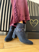 Marco Tozzi Navy Suede Ankle Boot 2-25337-47