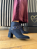 Marco Tozzi Navy Suede Ankle Boot 2-25337-47