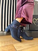 Marco Tozzi Navy Suede Ankle Boot 2-25337-47