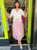 Kim Ruffle Tulle Skirt - Pink