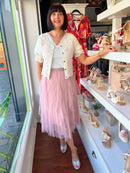 Kim Ruffle Tulle Skirt - Pink