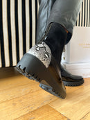 Kate Appleby Laggan Boot - Black & Snake Print
