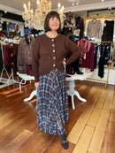Oona Tartan Tulle Skirt - Blue & Brown