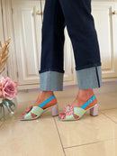 Dancing Matilda Pastel Floral Appliqué Sandal 025