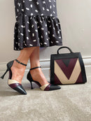 Menbur 24483 V Cut Three Tone Stilettos