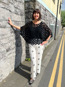 Macy Printed Trousers - Cream & Black