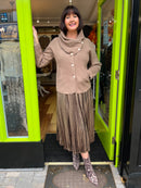 Keili Metallic Pleated Skirt - Bronze