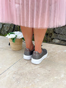 XTI Light Weight Metallic Trainer  -  Grey 141988