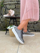 XTI Light Weight Metallic Trainer  -  Grey 141988