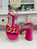 Kate Appleby Sarsden Magenta Mix Sandal - Pink & Red