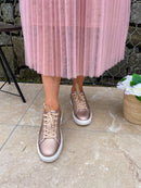 XTI Light Weight Metallic Trainer  -  Rose Gold 141988