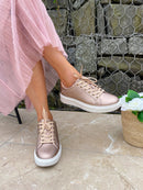 XTI Light Weight Metallic Trainer  -  Rose Gold 141988