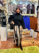 Elsie Fringe Cuff Jumper - Black