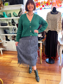 Maddison Jewel Button Cardi - Jade Green