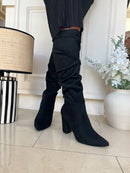Una Healy Famous Friends 'Vinyl' Slouch Boot Black