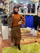 Elsie Fringe Cuff Jumper - Pumpkin Spice