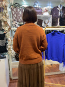 Elsie Fringe Cuff Jumper - Pumpkin Spice