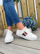 Redz Bee Stripe Trainer - White 97285-1