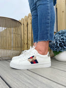 Redz Bee Stripe Trainer - White 97285-1