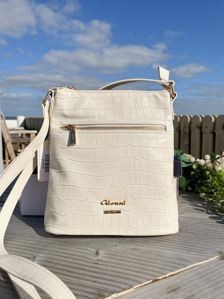 Gionni Croc Crossbody Bag - Beige 11G2764
