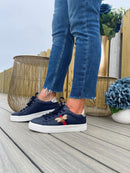 Redz Bee Stripe Trainer - Navy 97285-3