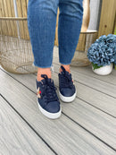 Redz Bee Stripe Trainer - Navy 97285-3