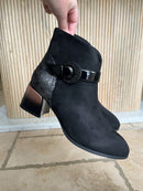Redz Patent Buckle Ankle Boot - Black ABP91101