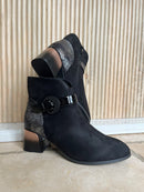 Redz Patent Buckle Ankle Boot - Black ABP91101