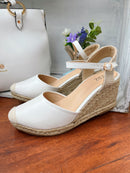 Redz Espadrille Wedge White Sandal 6090-2A