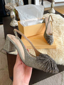 Menbur Crystsl Sling Back Sandal Grey 24411