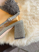 Menbur Crystsl Sling Back Sandal Grey 24411