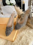 Menbur Crystsl Sling Back Sandal Grey 24411