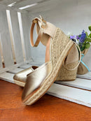 Redz Espadrille Wedge Gold Sandal 1628