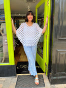 Abloom White Crystal & Bead Slider SY1072