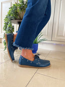 Heavenly Feet 'Shelly' Navy Deck Shoe