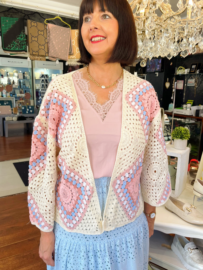 Stevie Crochet Kimono Cardi